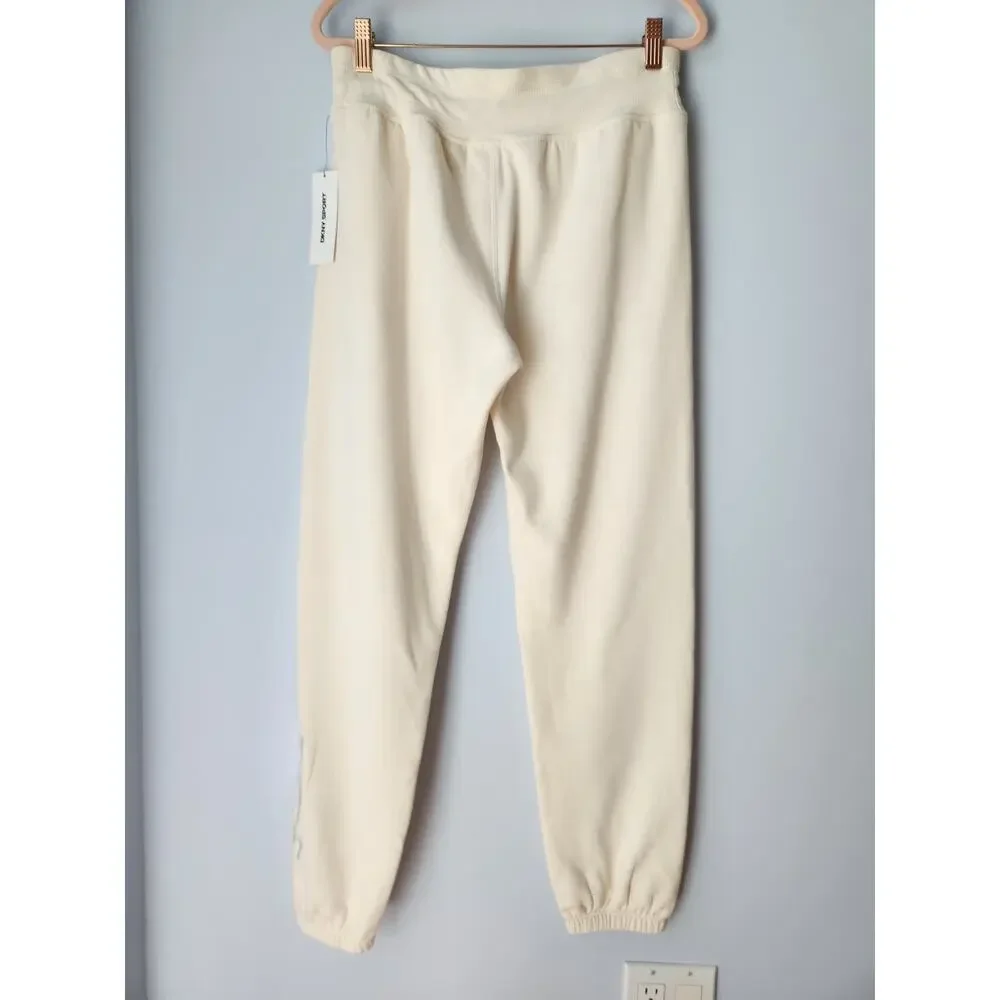 NWT DKNY Women's Sport Jogging Sweat Pants Cream S